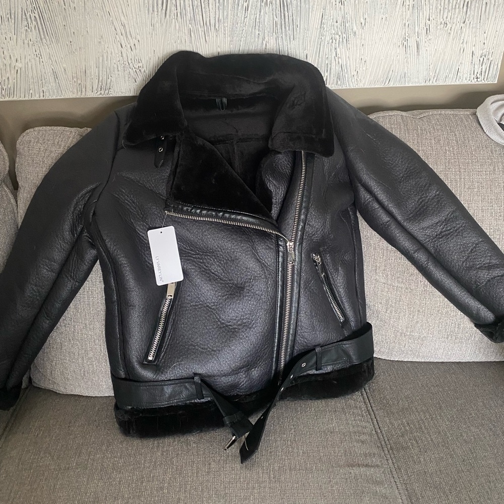 Faux leather jacket (Small) - brand new
